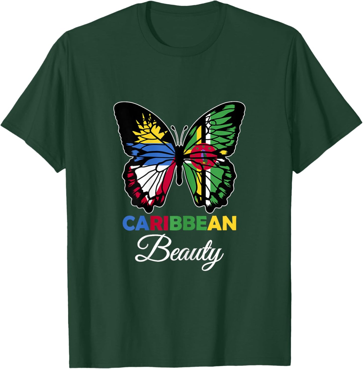 Antigua and Dominica Mix Half Antiguan Dominica Roots T-Shirt - T-Shirt | Forest
