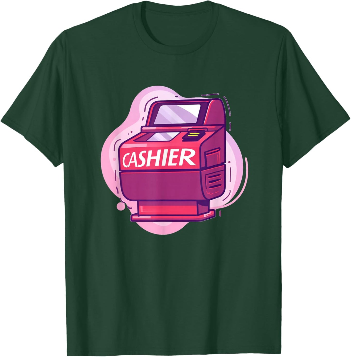 Funny Cashier Outfit -Adults Kids Black Classic Fit Short Sleeve T-Shirt - T-Shirt | Forest