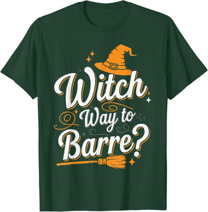 Funny Barre Halloween Witch Way to Barre T-Shirt - T-Shirt | Forest