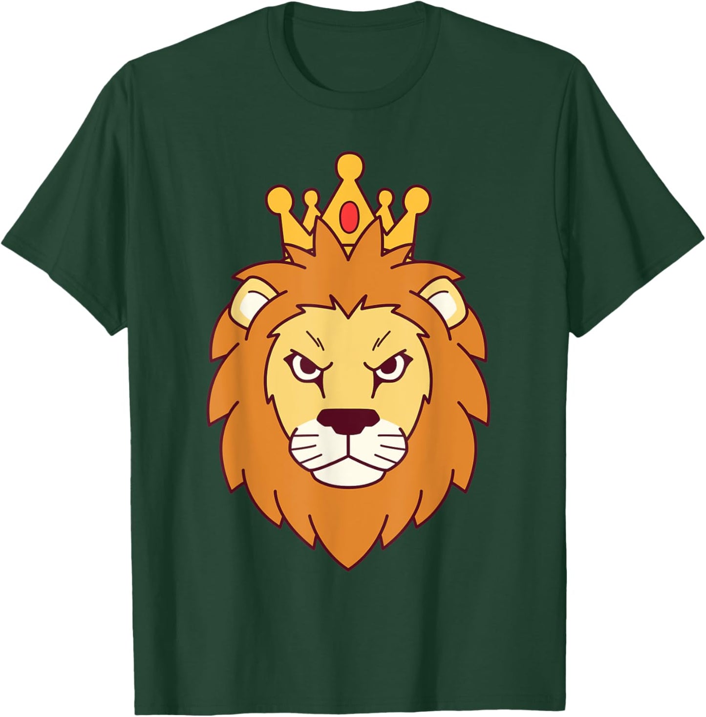 A Lion Head Graphic With Crown Lion King T-Shirt - T-Shirt | Forest