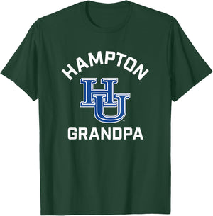 Hampton University Pirates Arched Grandpa T-Shirt - T-Shirt | Forest