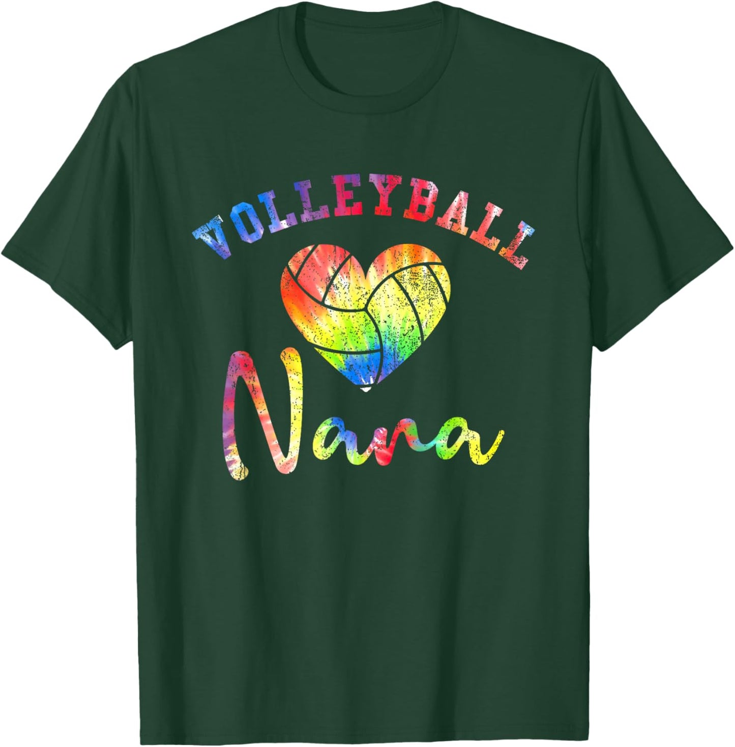 Volleyball Nana colorful tie dye T-Shirt - T-Shirt | Forest