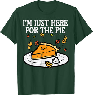 Thanksgiving Just Here For Pie Pumpkin Fall Men Women Kids T-Shirt - T-Shirt | Forest