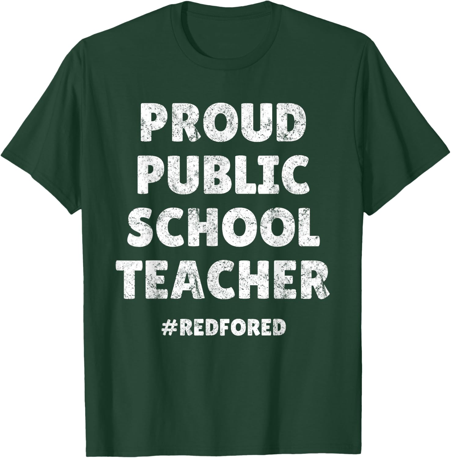 Vintage Proud Public School Teacher Red For Ed T-Shirt - T-Shirt | Forest