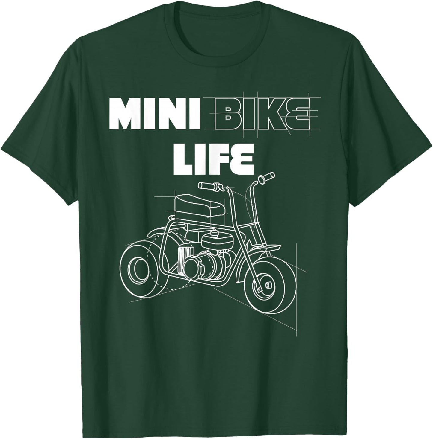 Minibike Mini Motorbike Funny Pocket Bike T-Shirt - T-Shirt | Forest