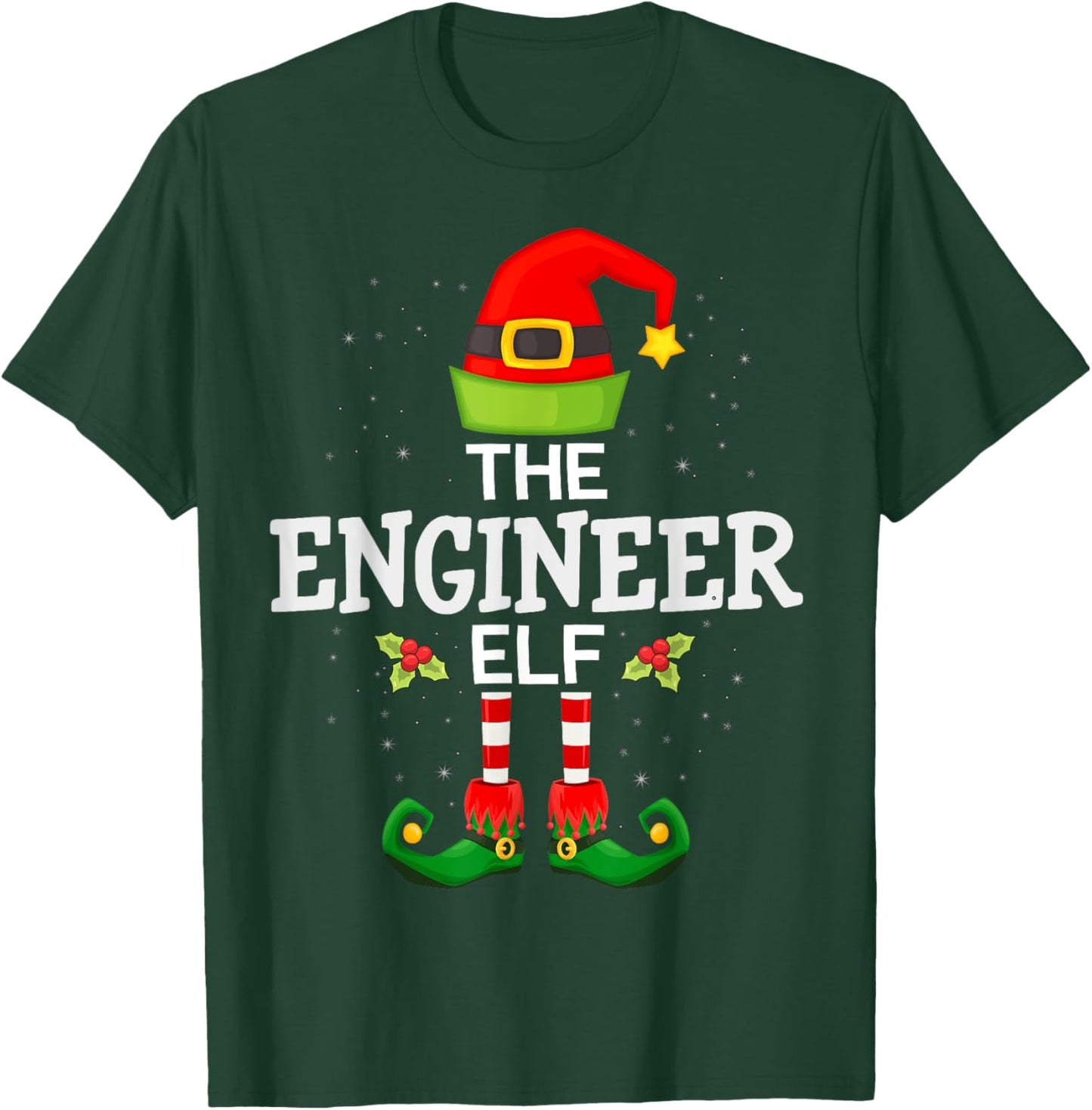 The Engineer Elf Christmas Family Matching Pajama T-Shirt - T-Shirt | Forest