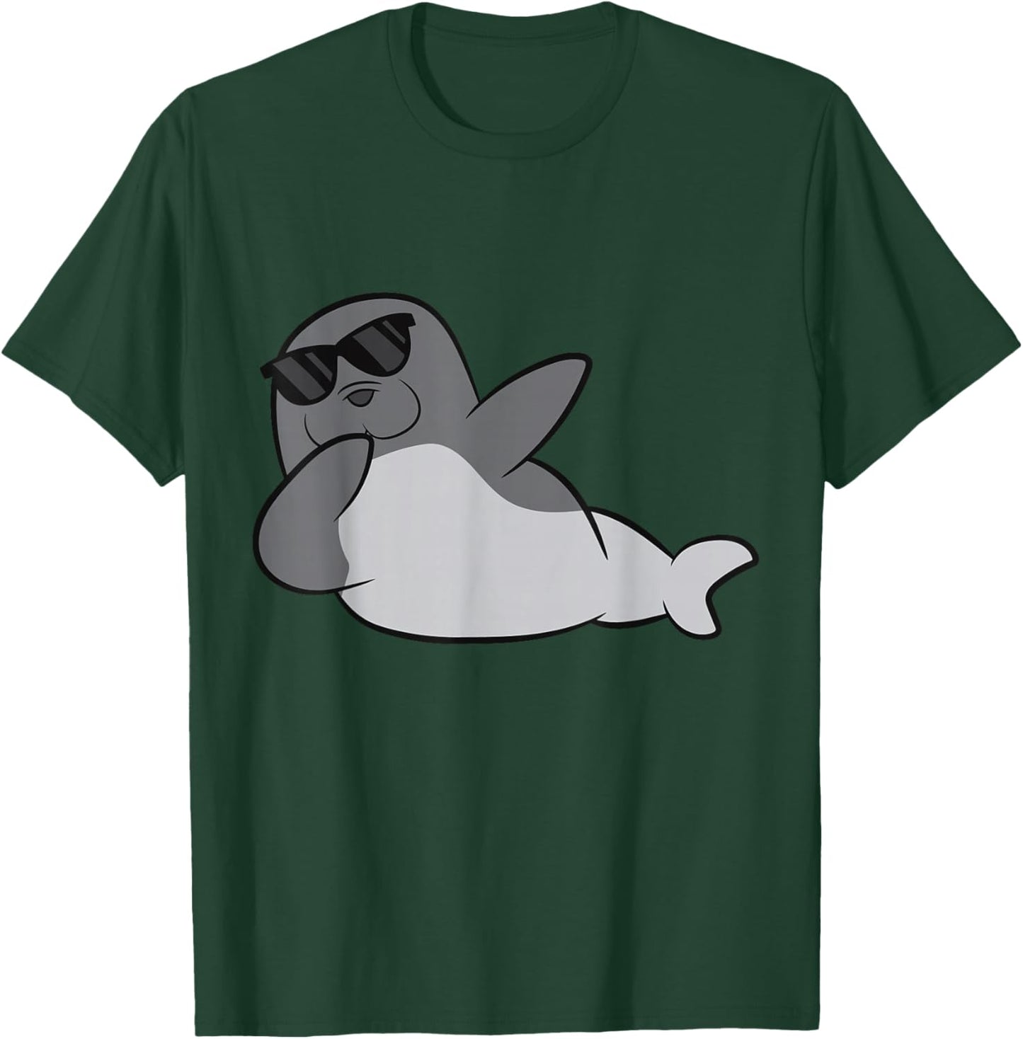 Dabbing Seal Cute Seal T-Shirt - T-Shirt | Forest