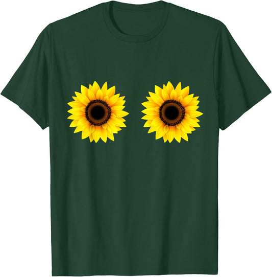Funny Sunflower Boobs T Shirt Sunflower Boob T-Shirt - T-Shirt | Forest