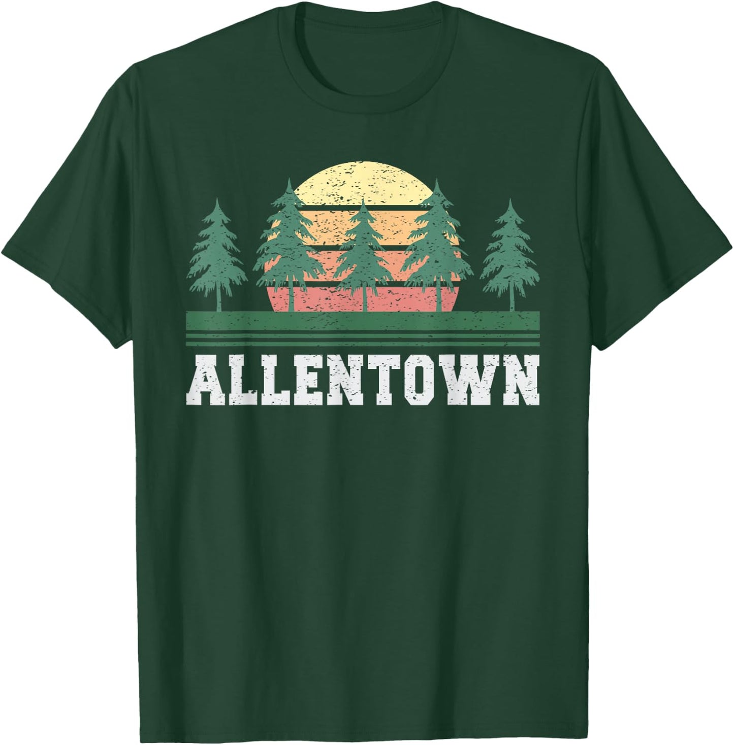 Pennsylvania Allentown Retro Vintage Gift Men Women Kids T-Shirt - T-Shirt | Forest