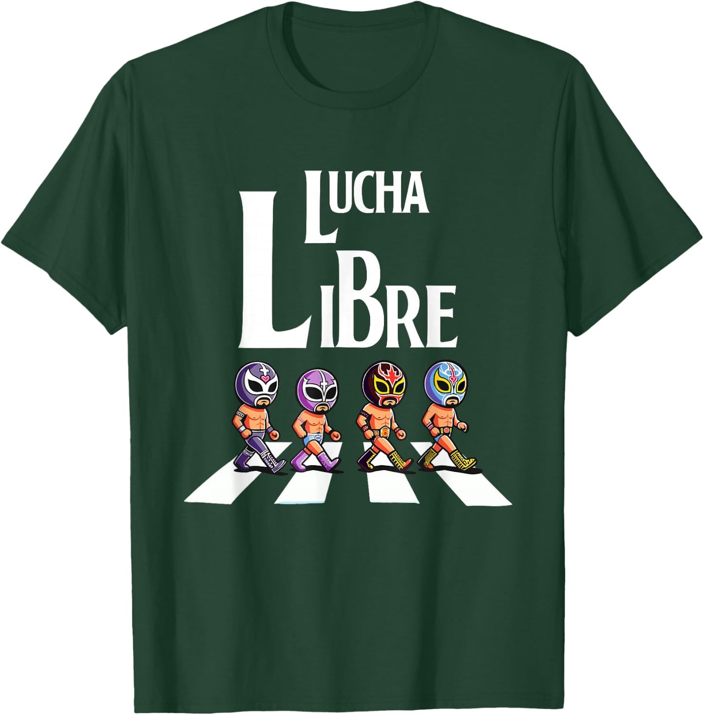 Hilarious Mexican Wrestling | Funny Wrestler Apparel Libre T-Shirt - T-Shirt | Forest