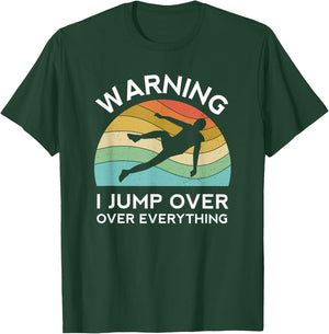 Parkour Free Running Training Traceur Retro Boys Sport Flip T-Shirt - T-Shirt | Forest