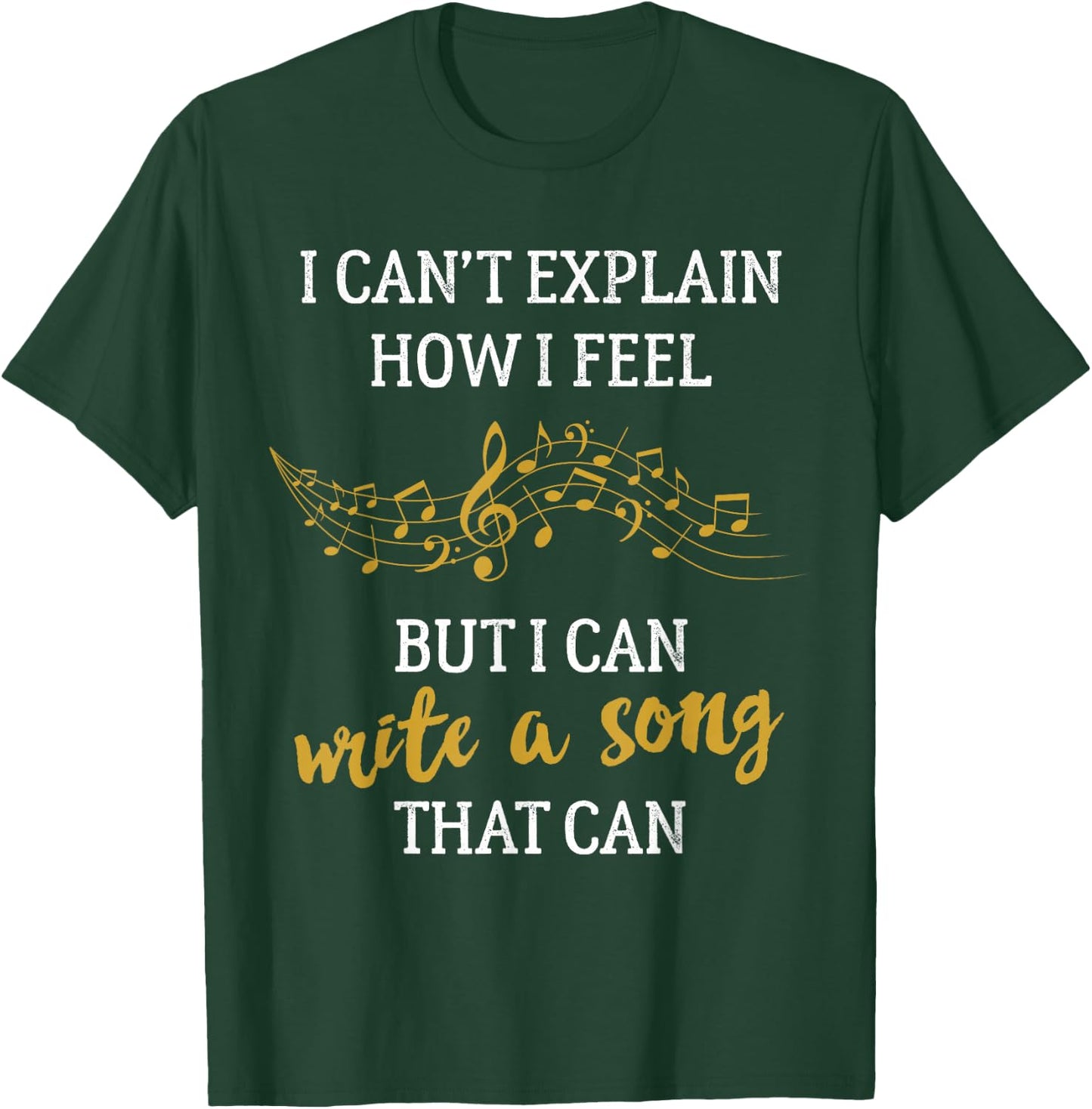 Writing Music for Songwriters Composers & Musicians T-Shirt - T-Shirt | Forest