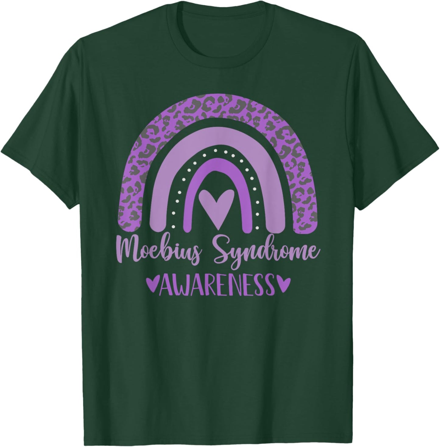 We wear Purple rainbow for Moebius Syndrome Awareness Gifts T-Shirt - T-Shirt | Forest