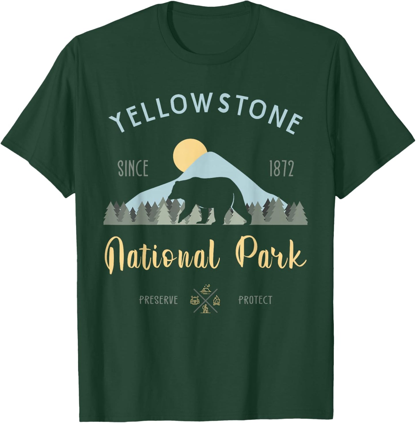 Outdoor National Park Yellowstone National Park T-Shirt - T-Shirt | Forest