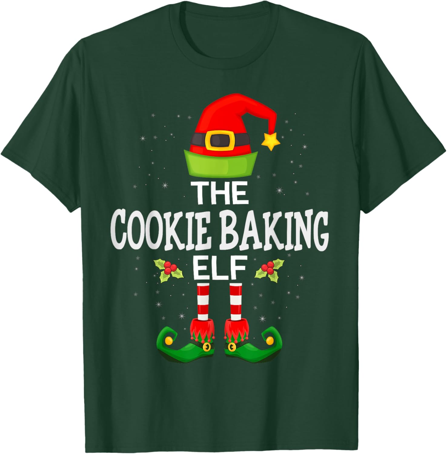 The Cookie Baking Elf Christmas Family Matching Pajama T-Shirt - T-Shirt | Forest