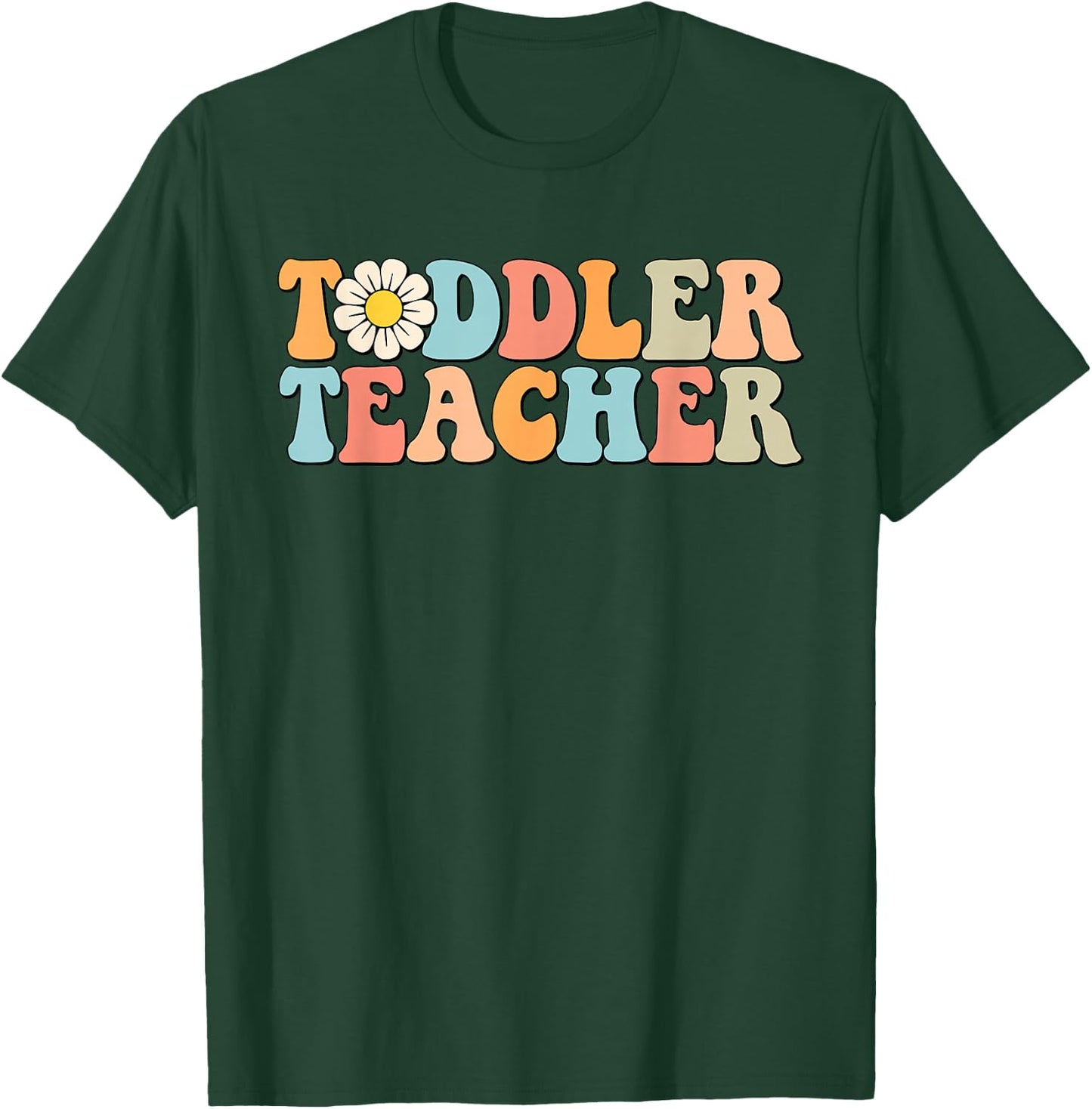 Groovy Toddler Teacher Appreciation Back To School T-Shirt - T-Shirt | Forest