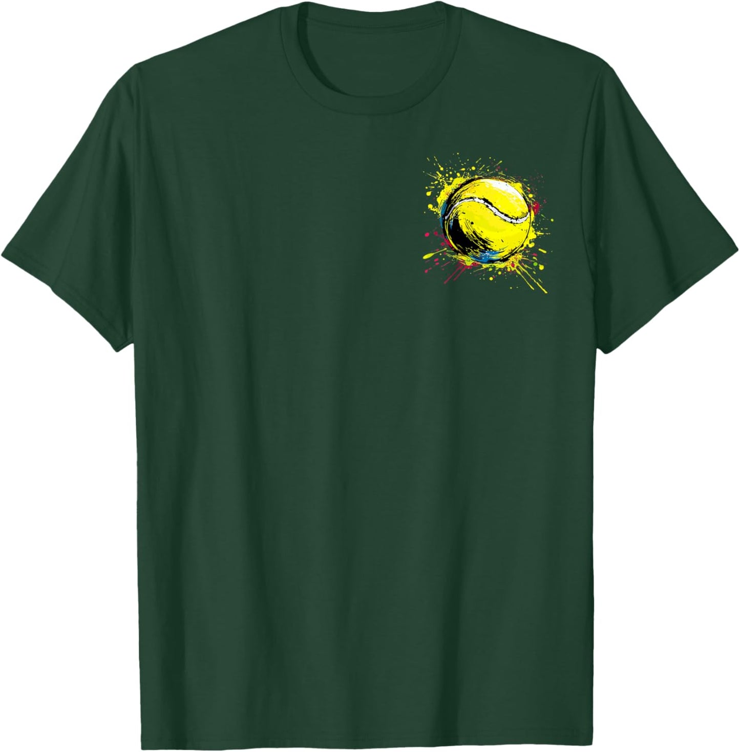 Tennis Ball Splash Art Tennis Colorful T-Shirt - T-Shirt | Forest