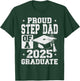 Proud Step Dad 2025 Graduate Graduation Family Matching T-Shirt - T-Shirt | Forest