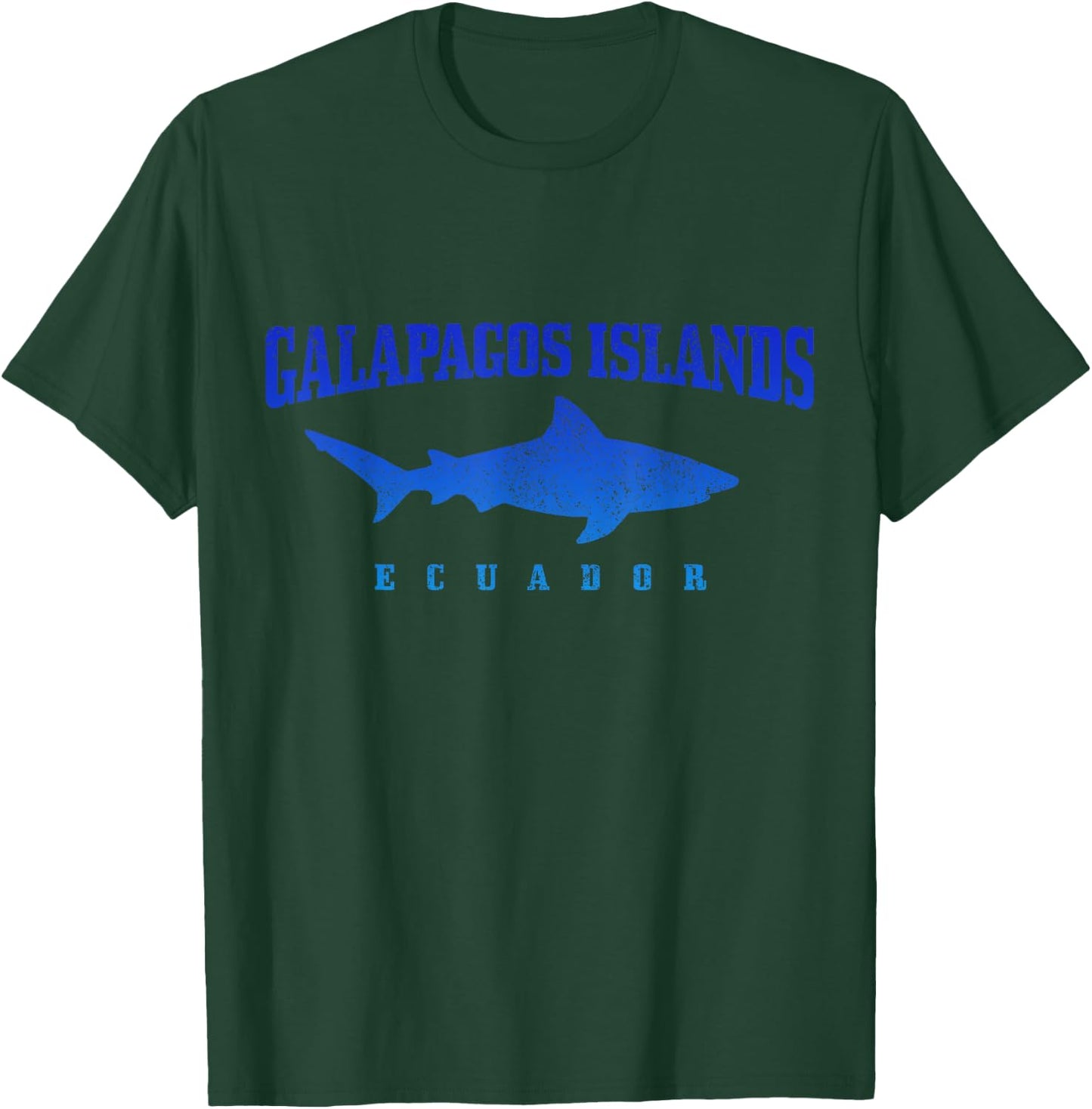 Galapagos Islands Ecuador Scuba Diver Shark Diving Vintage T-Shirt - T-Shirt | Forest