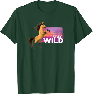 Spirit Untamed Stay Wild T-Shirt - T-Shirt | Forest