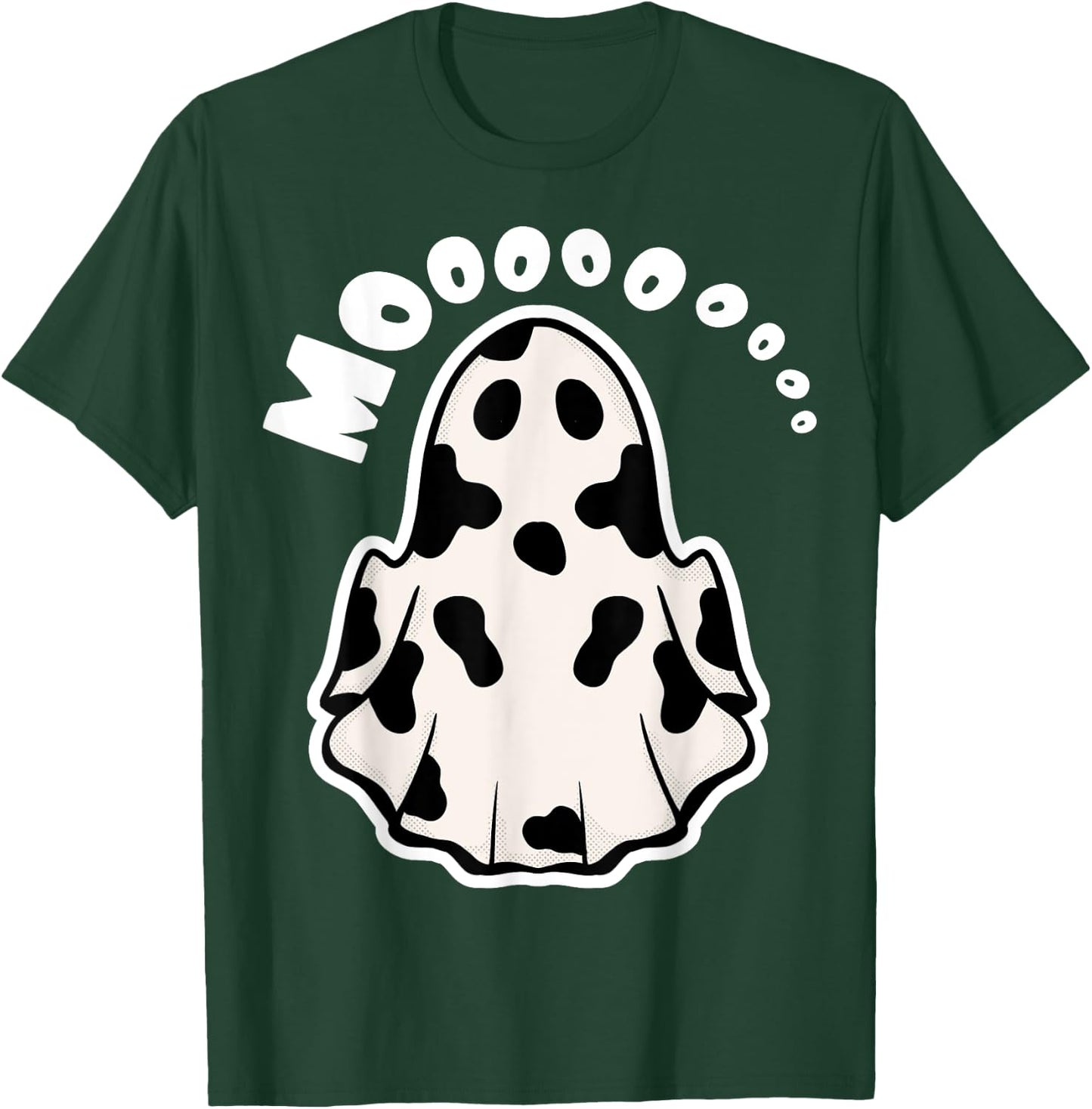 Ghost Cow Moo Boo - Funny Cow Ghost T-Shirt - T-Shirt | Forest