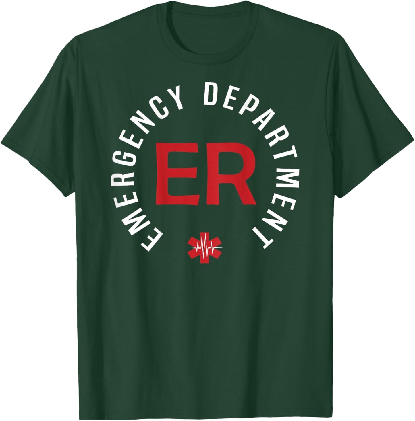 Vintage Emergency Department Emergency Room Nurse On Back T-Shirt - T-Shirt | Forest