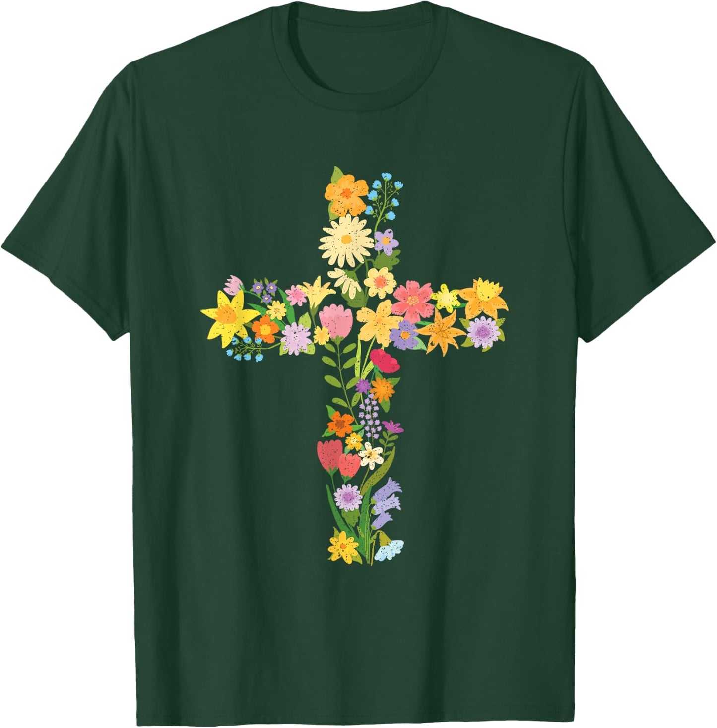 Jesus Christ Cross Bible Christianity Faith Gift Jesus T-Shirt - T-Shirt | Forest