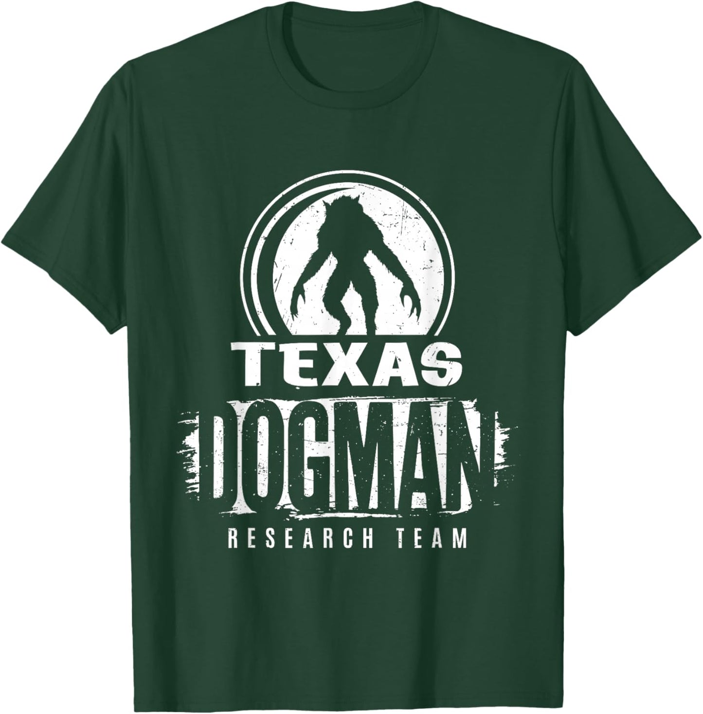 Texas Dogman Research Team Cryptid Cryptozoology T-Shirt - T-Shirt | Forest