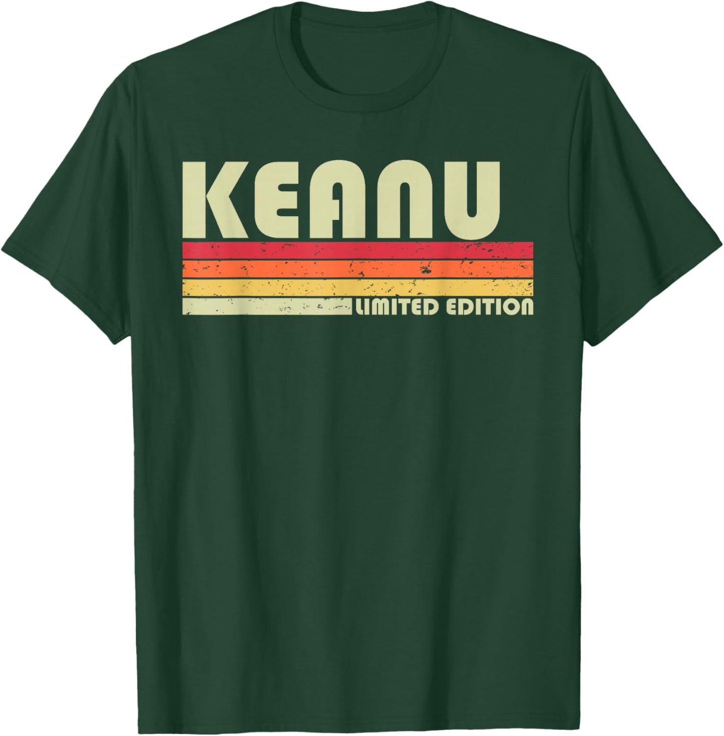 Custom Men Dad Boy Husband Christmas 80s 90s Style KEANU Gift Name Personalized Funny Retro Vintage Birthday T-Shirt - T-Shirt | Forest