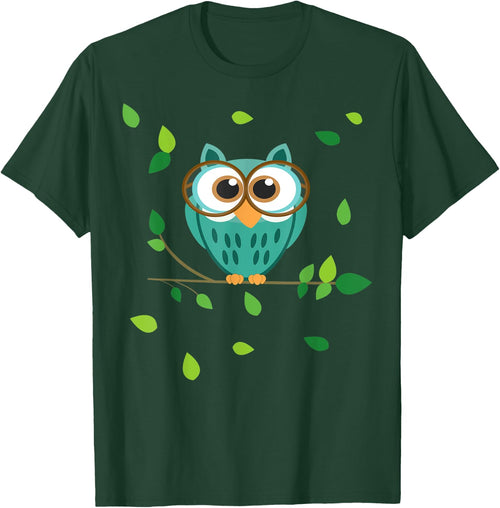 Cute little Owl in the Forest Owls Baby on a Branch