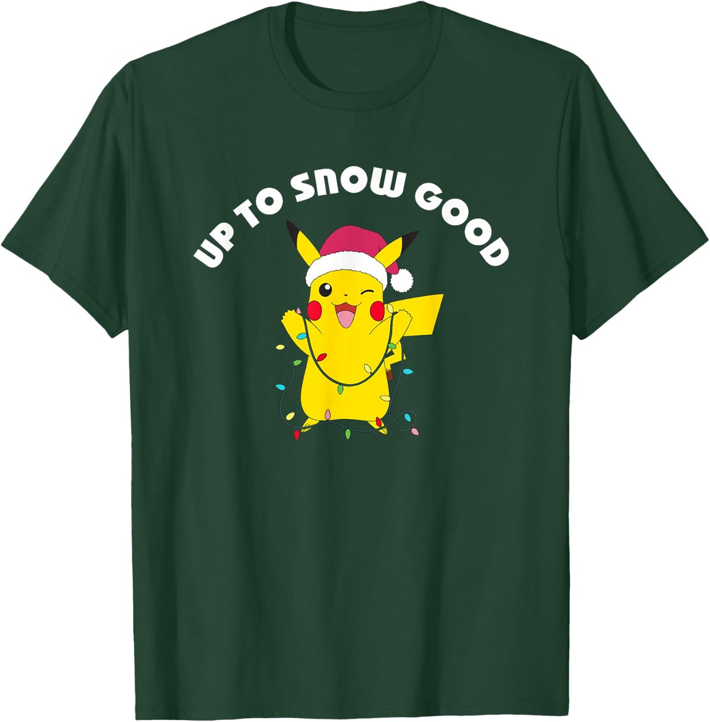Pokémon - Christmas Pikachu Up to Snow Good T-Shirt - T-Shirt | Forest
