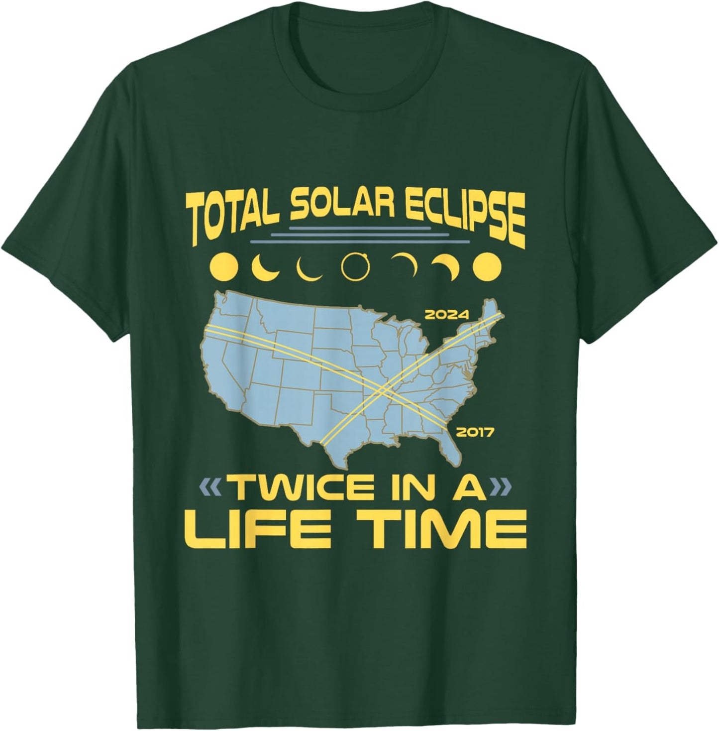 Twice in A Lifetime Solar Eclipse Shirt 2024 Total Eclipse T-Shirt - T-Shirt | Forest