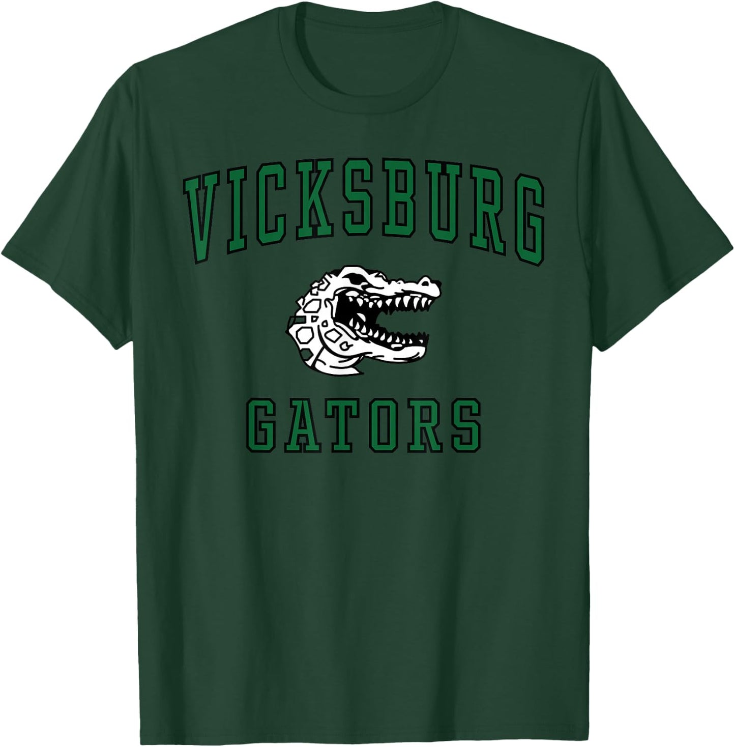 Vicksburg High School Gators C1 T-Shirt - T-Shirt | Forest