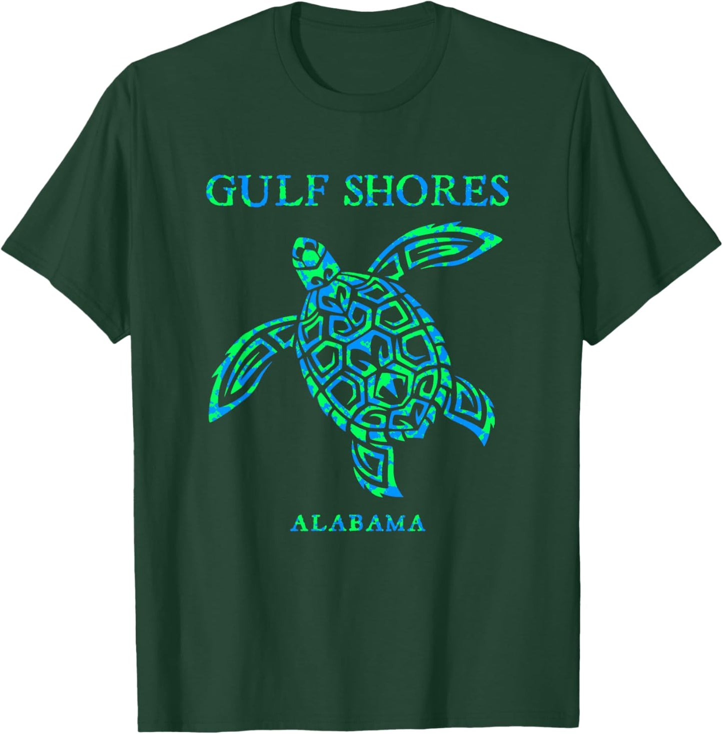 Gulf Shores Alabama Retro Sea Turtle Boys Girls Toddler T-Shirt - T-Shirt | Forest