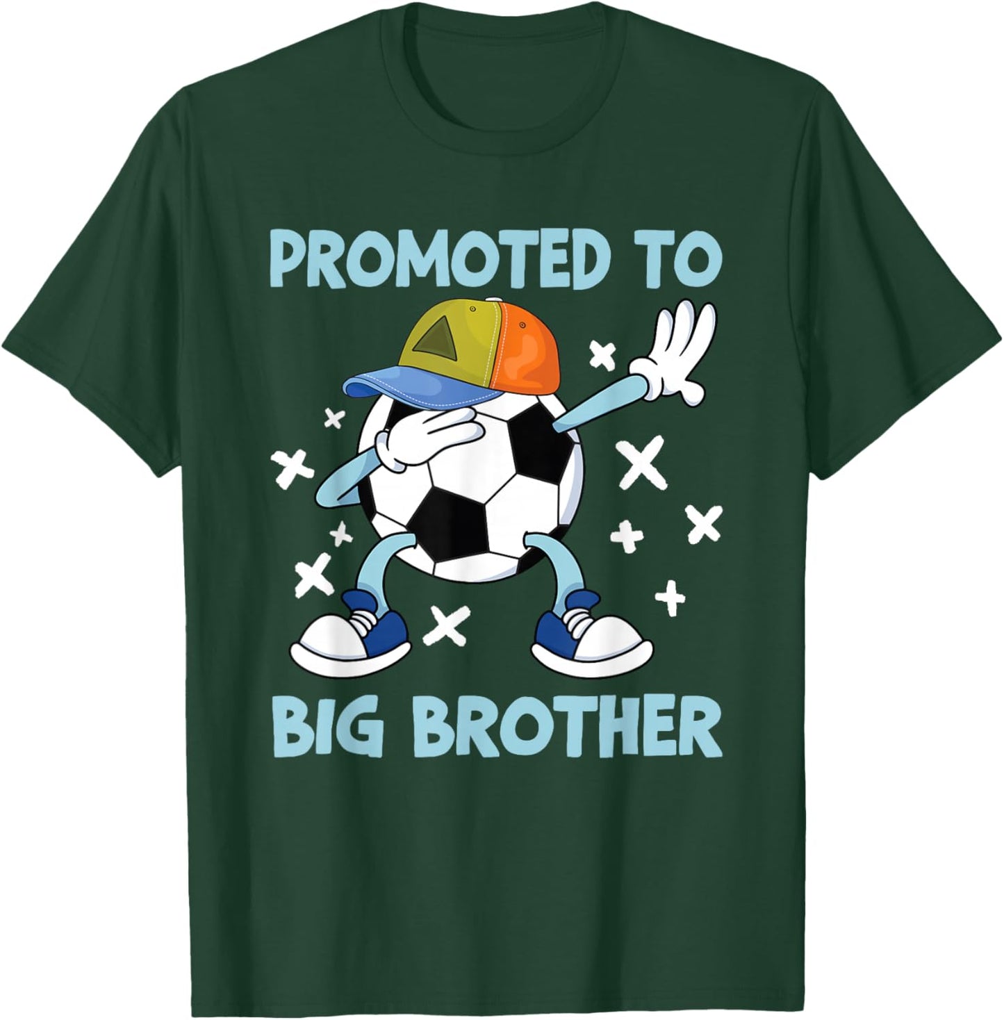 Promoted to Big Brother Soccer Design T-Shirt - T-Shirt | Forest