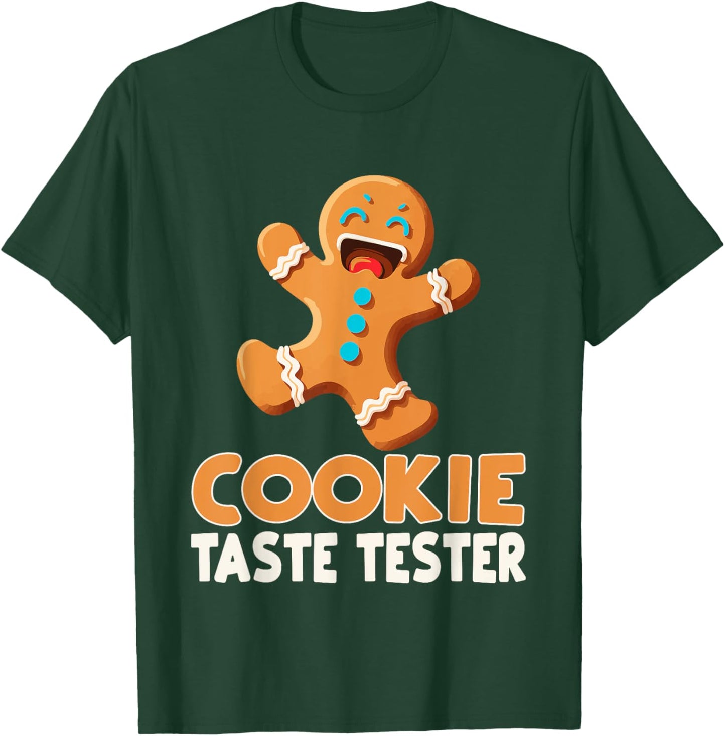 Funny Christmas Gingerbread Man Cookie Taste Tester T-Shirt - T-Shirt | Forest