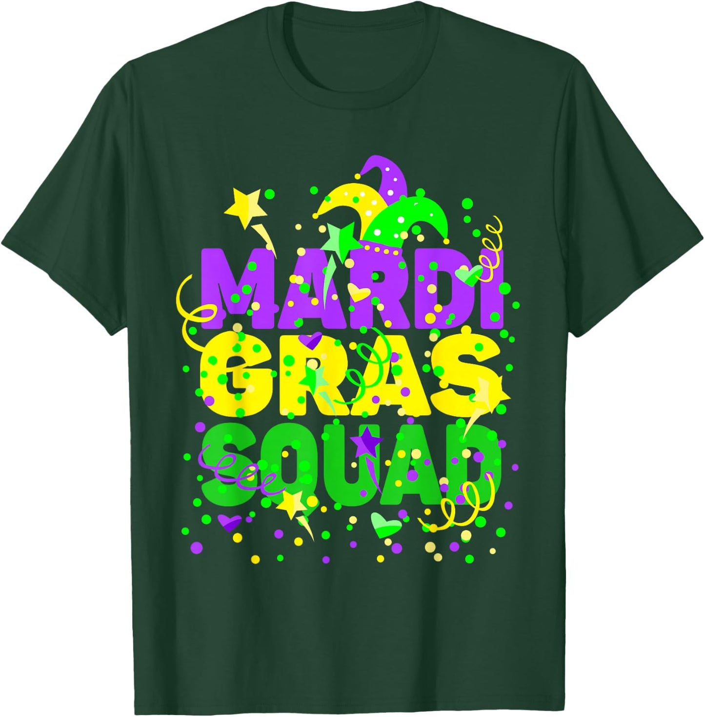 Mardi Gras Squad Party Costume Outfit - Funny Mardi Gras T-Shirt - T-Shirt | Forest