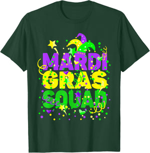 Mardi Gras Squad Party Costume Outfit - Funny Mardi Gras T-Shirt - T-Shirt | Forest