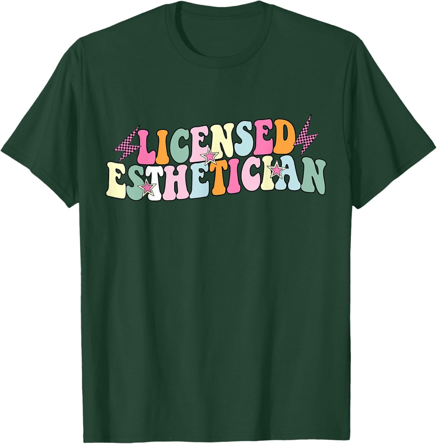 Cute Licensed Esthetician Graduation Skin Esthetician T-Shirt - T-Shirt | Forest