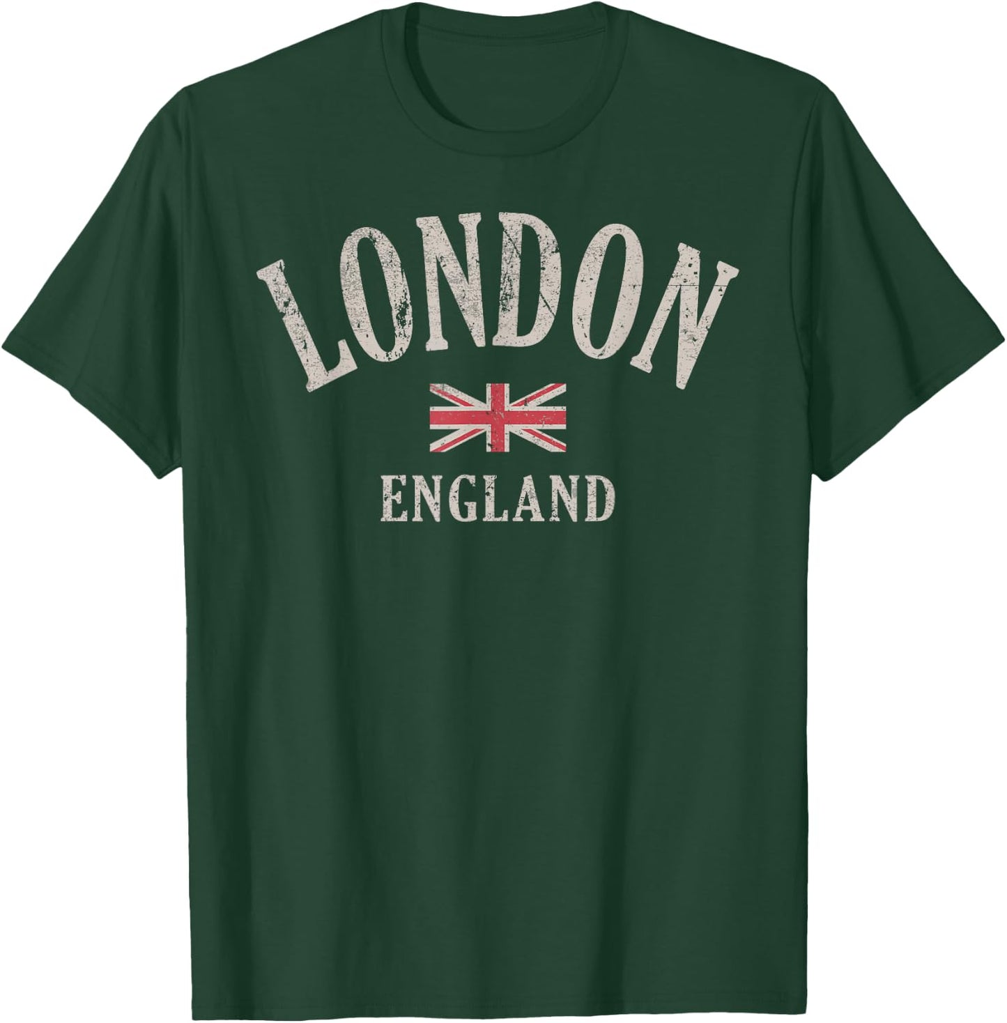 Distressed London England UK Flag T-Shirt - T-Shirt | Forest