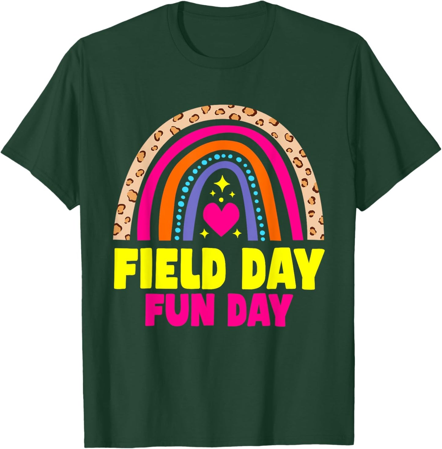 Cute Field Day Kids Teacher T-Shirt - T-Shirt | Forest