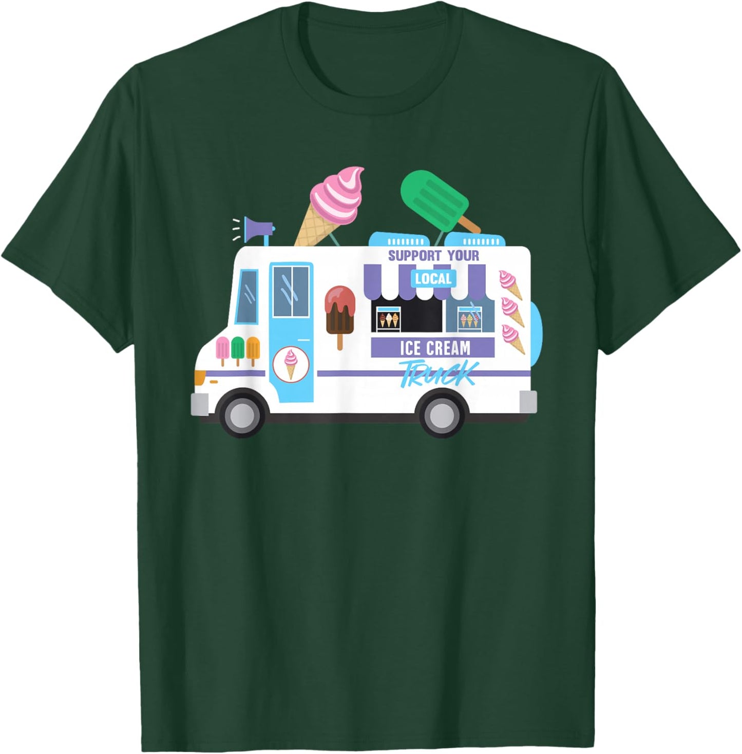Ice Cream Truck T-Shirt - T-Shirt | Forest