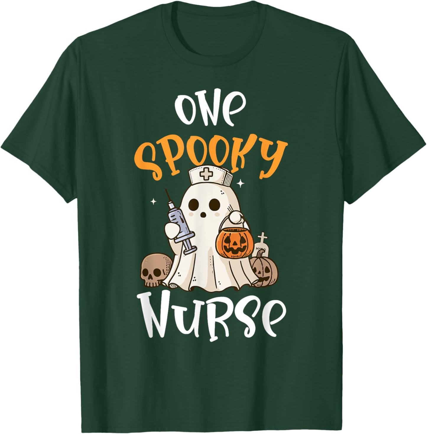 Spooky Nurse Halloween Nursing T-Shirt - T-Shirt | Forest
