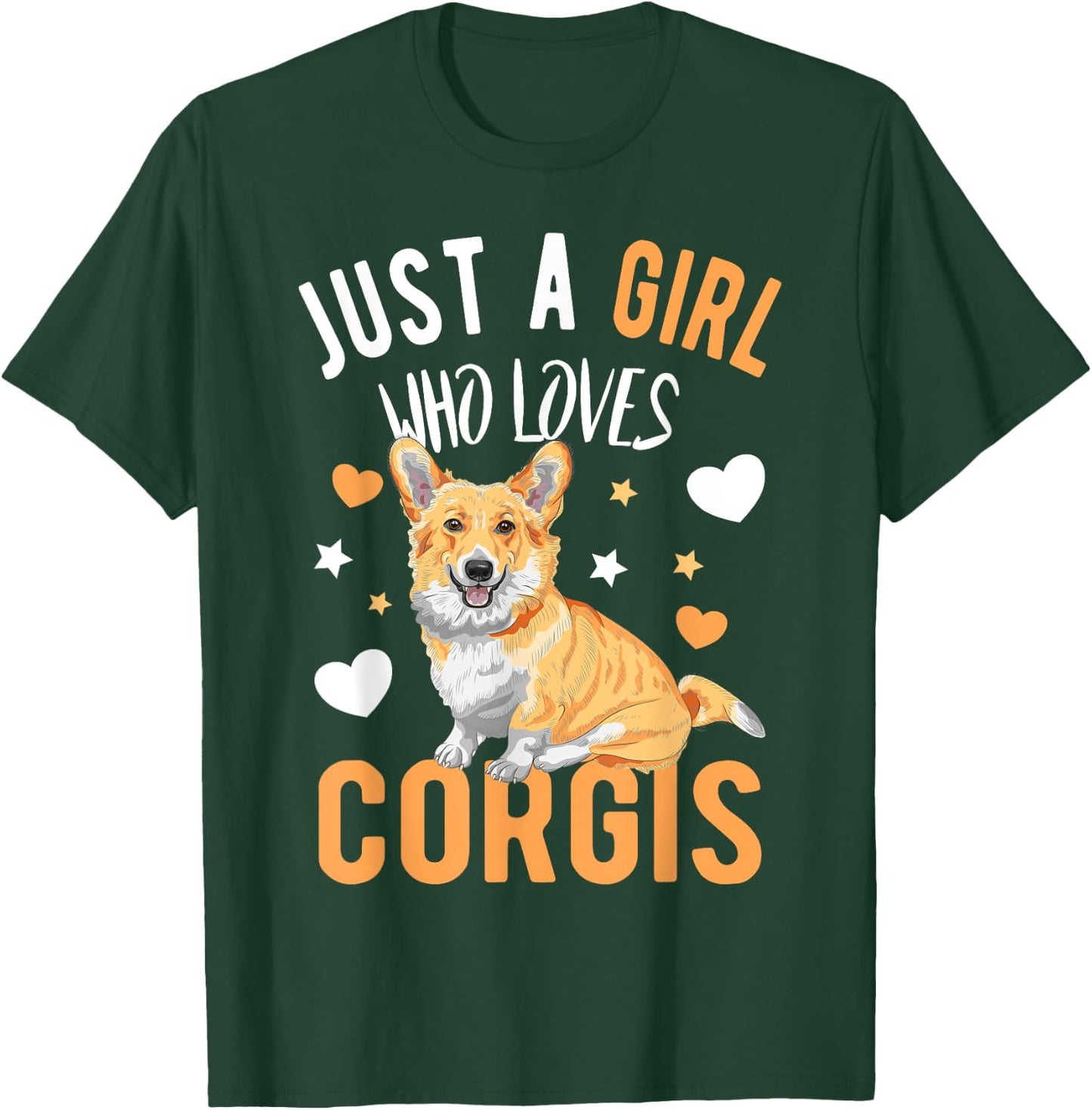 Just a Girl Who Loves Corgis Corgi Dog Corgi Lover T-Shirt - T-Shirt | Forest