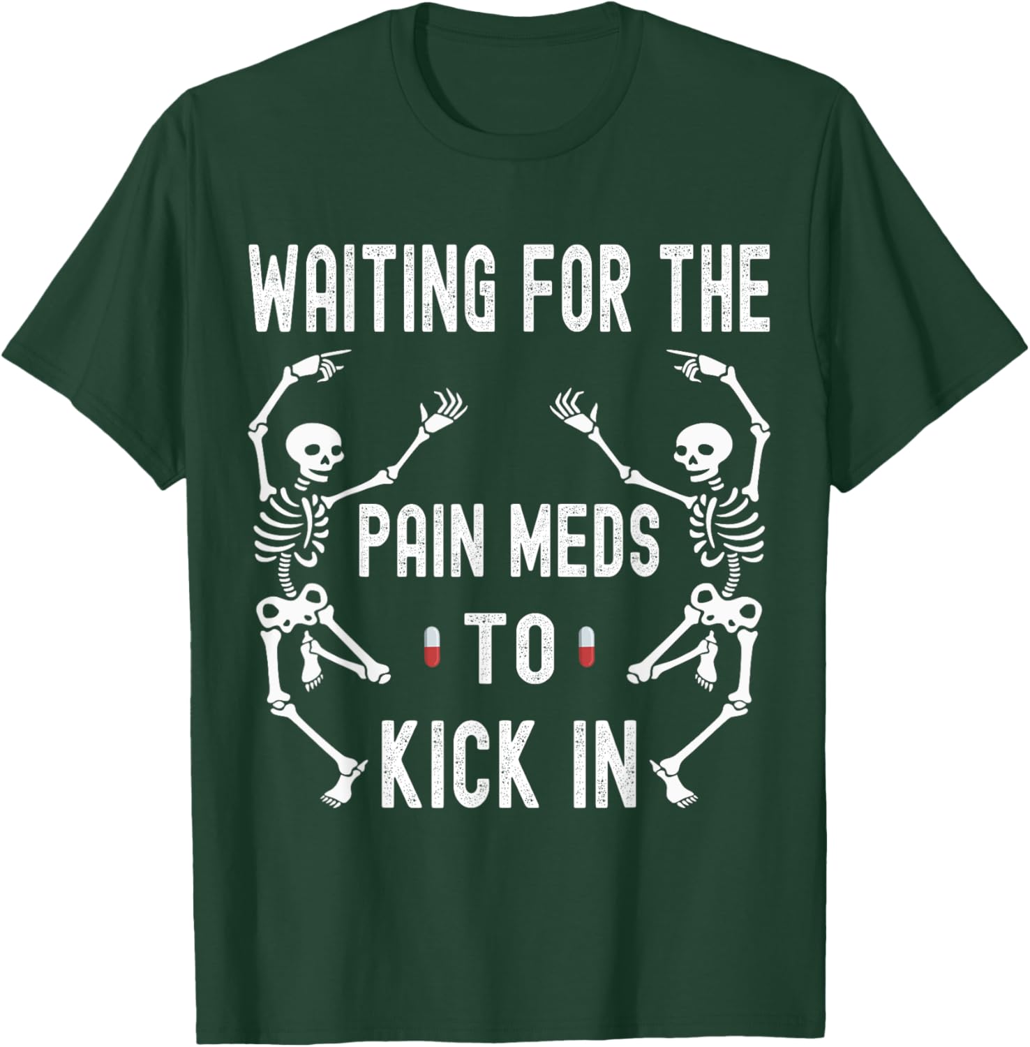 Chronic Illness Skeleton Chronic Pain Awareness T-Shirt - T-Shirt | Forest