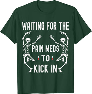 Chronic Illness Skeleton Chronic Pain Awareness T-Shirt - T-Shirt | Forest