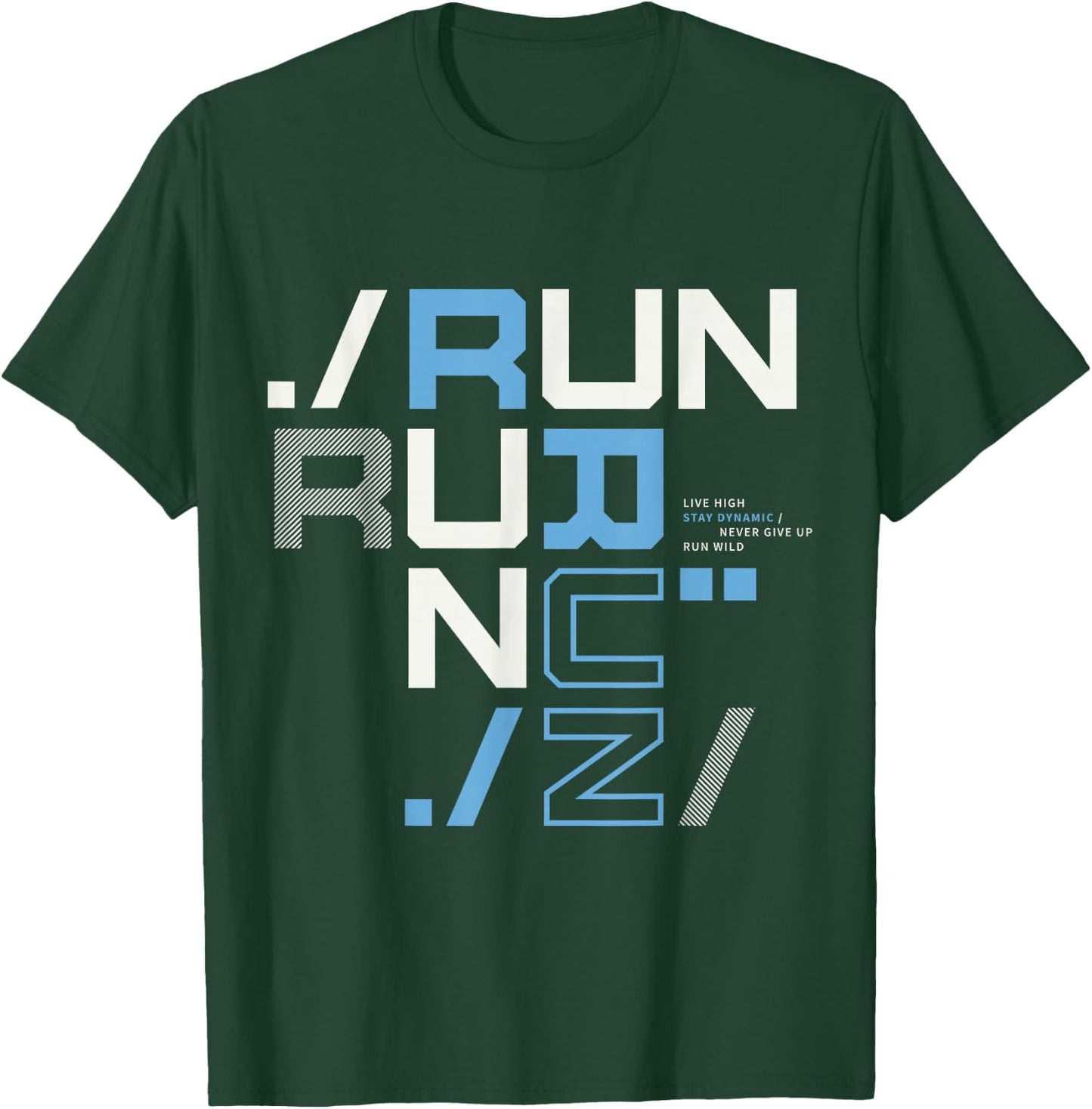 I Love Running, Run Illustration Novelty Graphic Designs T-Shirt - T-Shirt | Forest