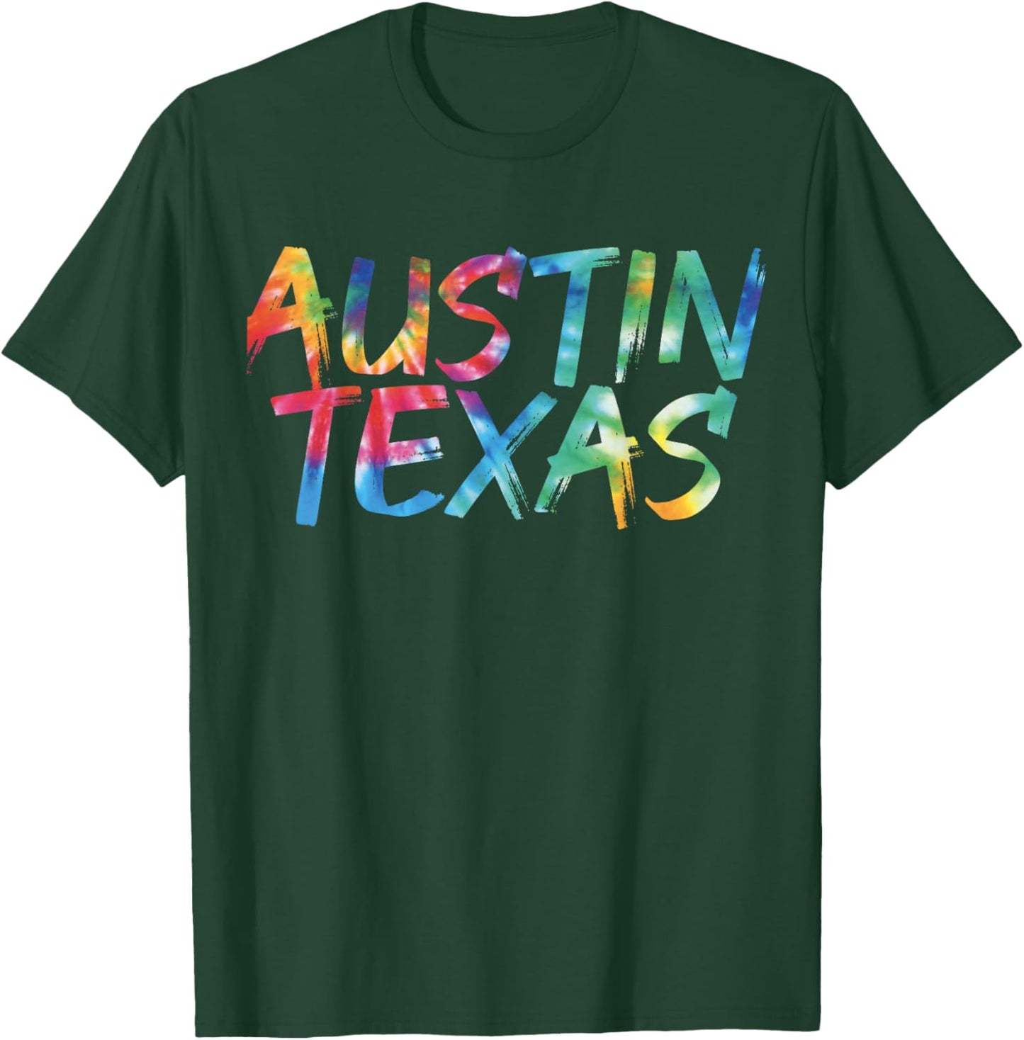 Austin Texas Tie Dye Awesome Vintage Inspired Streetwear T-Shirt - T-Shirt | Forest