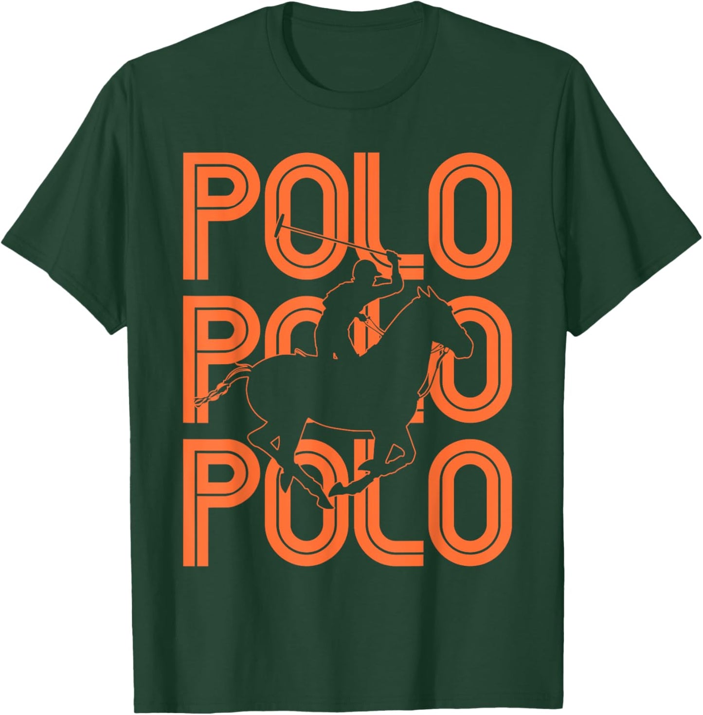 Polo Players Horseback Riding Horse Equestrian Sports T-Shirt - T-Shirt | Forest
