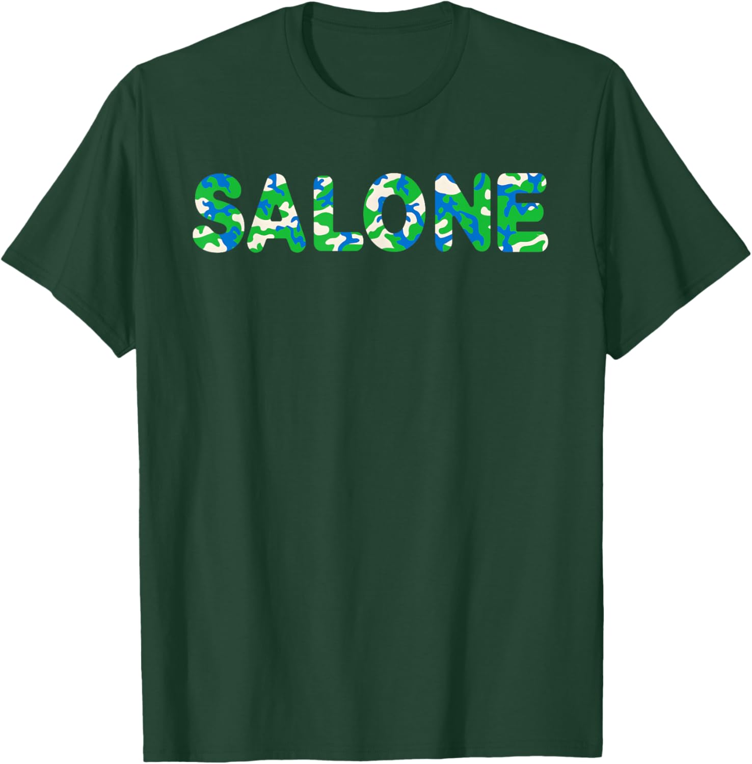 Salone Sierra Leone Flag Camo Unity Freedom Justice T-Shirt - T-Shirt | Forest